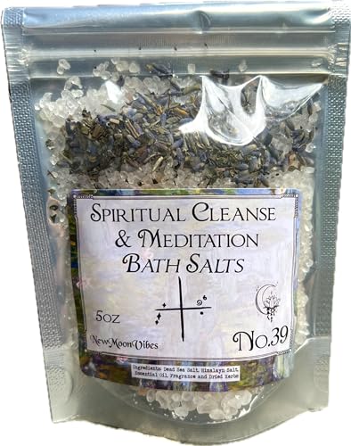 Spiritual Cleanse and Meditation Bath Salts Real Herbs Infused with