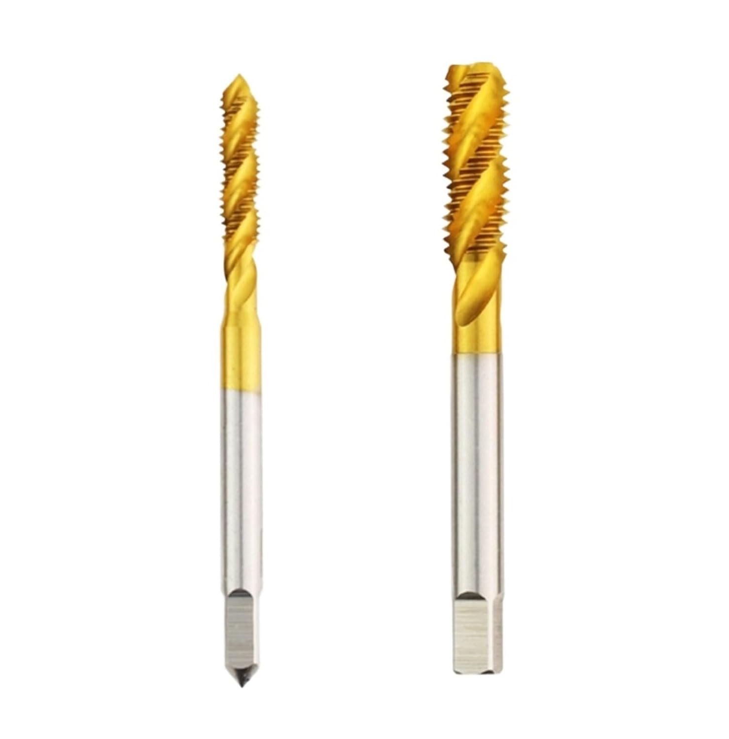 M4/M5/M6/M8Cobalt-Containing Ultra-Hard Titanium-Plated Spiral Point Machine Tap Straight Flute for Stainless Steel(Spiral Flute,M12X1.75)