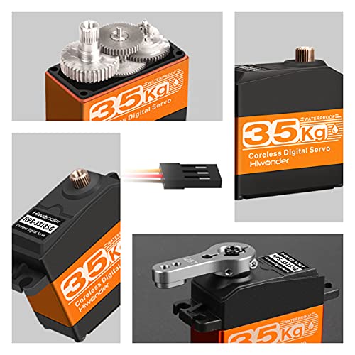 35KG High Torque Coreless Servo Motor Metal Gear Digital and Stainless Steel Gear Servo for Robotic DIY, RC Car Control Angle 180° by HIWONDER - Image 4