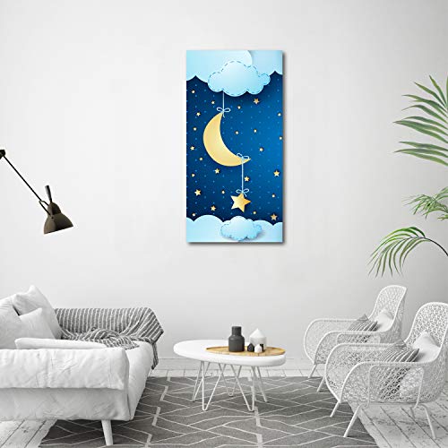 Déco mural derrière le plastique acrylique Tulup 60x120 - Tableau bleu nuit grand format