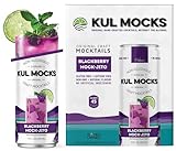 KUL MOCKS - Craft Mocktails | Blackberry Mojito with a Rum Spirit Note Infusion | Award-Winning | 0.00% ABV | Non-Alcoholic Cocktail | Gluten Free | Woman-Owned | Blackberry Mock-jito (4 Pack)