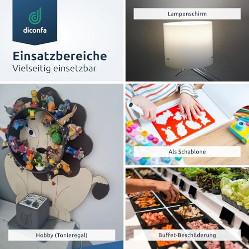 diconfa Kunststoffplatte Polystyrol PS - VIELE FARBEN - Dicke: 0,5mm bis 3mm - Größe: 100x100mm bis 500x1000mm - AUSWAHL:200x300x1mm, weiß, 2 Stück - Basteln Modellbau Heimwerken Schilder