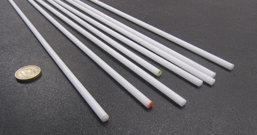 Miniatura 8 de Varilla redonda de acetato natural POM Delrin 0.250 pulgadas (14 pulgadas) de diámetro x 4 pies de longitud, 8 piezas de 32 pies en total