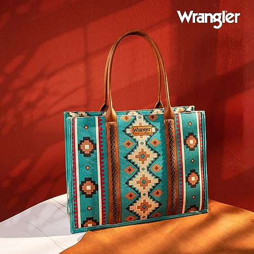 Image of Wrangler Aztec Tote Bag for Women Boho Shoulder Purses and Handbags