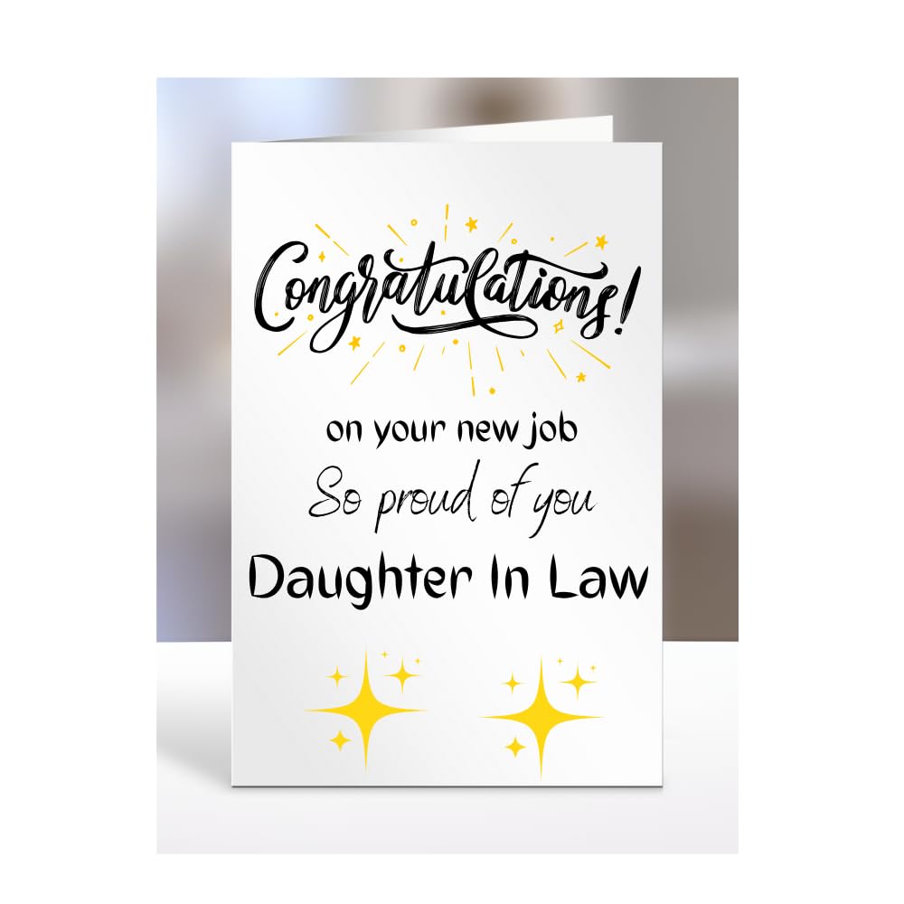 Congratulations on your new job card for Daughter In Law, Gifts for Men or Women, Presents for Christmas, Greetings Card, Him, Her, Female, Male,A5-109_65 โ image 1