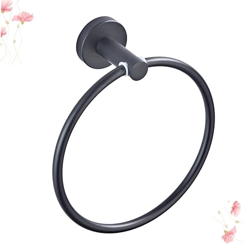 Miniatura 3 de Angoily Elegant Round Towel Ring Wall-Mounted Bath Towel Towel Holder for Small Bathrooms