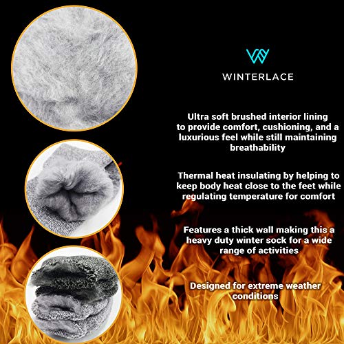 Mens Thermal Socks, 2 or 4 Pairs Ultra Soft Brushed Interior, Warm Winter Extreme Weather Crew Sock3