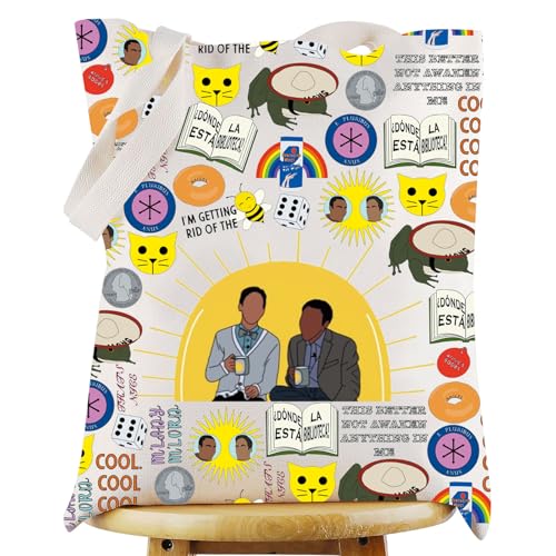 WZMPA Funny Community Tote Bag Troy & Abed Fans Gift Jeff Winger Reusable Grocery Bag Britta Perry Merchandise (Cool Cool-Tote)