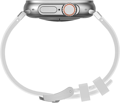 Miniatura 7 de Compatible con Apple Watch Ultra 2 Band para hombre, correa de silicona y hebilla de acero inoxidable diseñada para iPhone Watch, correas iWatch