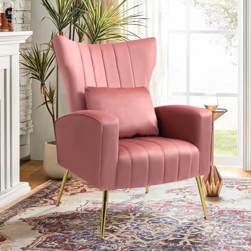 WQSLHX Velvet Accent Chair for Living Room Bedroom, Modern Arm