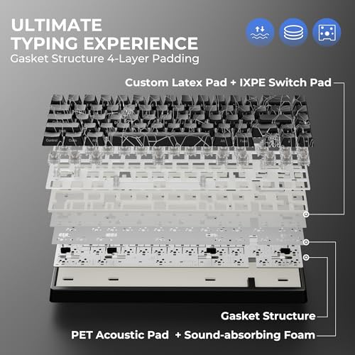 Image of HITIME x XVX M67 60% Percent Keyboard Wireless, QMK /VIA Black Spider Web Gaming Keyboard, Tri-Mode Thocky Creamy Mechanical Key Board, Hot Swappable Gasket Mount RGB IMD Tech for Win /Mac