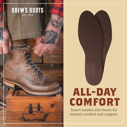 Plantillas de cuero para botas Drew’s Boots para hombre y mujer miniatura 4
