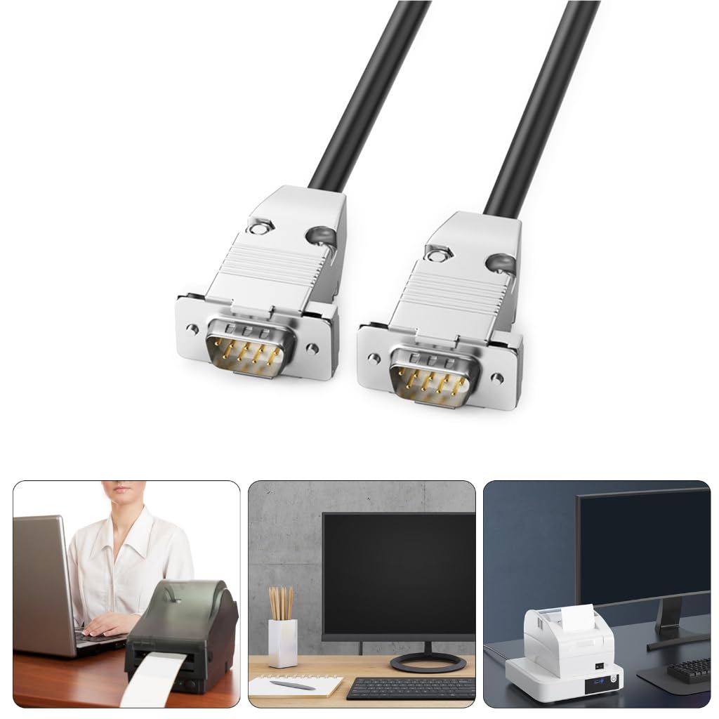 DB9 RS232 - Cable cruzado serial para computadoras y equipos científicos