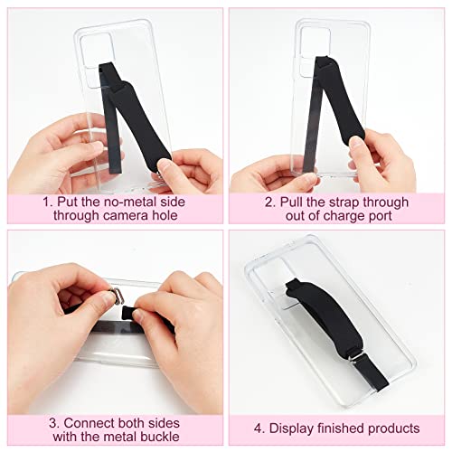 OLYCRAFT 4 Sets Silicone Phone Finger Strap Universal Silicone Elastic Loop Phones Grip Reusable Hand Finger Holder Phone Grip Holder for Most Phones Case - Image 3