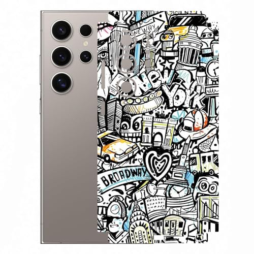 Image of AtOdds Mobile Skin Sticker Wrap | Compatible for Samsung S24 Ultra (5g) | Scratchproof Matte Finish | Full Coverage for All Sides & Camera Protection (Design - Graffiti 26)