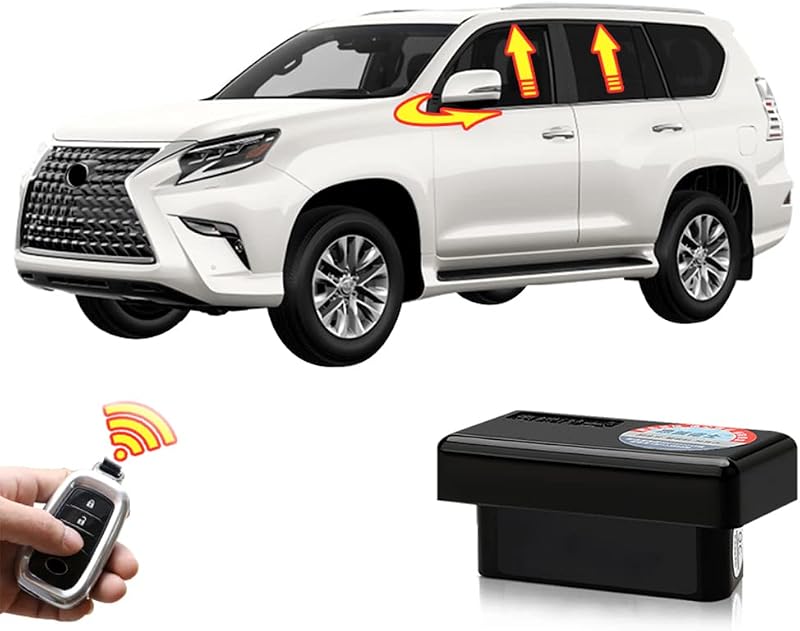 Módulo OBD de fechamento de vidros e rebatimento de retrovisores LaIIker para Lexus GX400/GX460 2010–2019