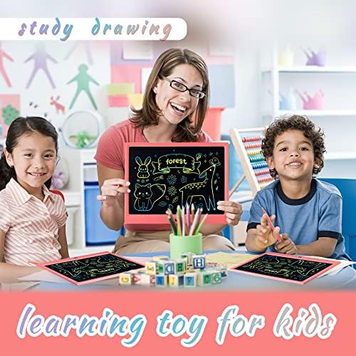 LCD Writing Tablet, 15 Inch LCD Coloring Drawing Tablet Doodle Board for Kids Learning Toys, Erasable Electronic eWriter Handwriting Sketch Pad, Christmas Birthday gifts for 3 Age+ (pink)