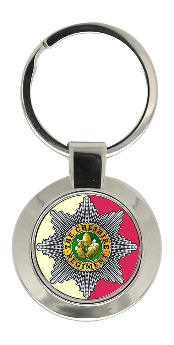 Giftshop Uk Unisex Silver Coloured Metal Cheshire Regiment, British Army Key Ring