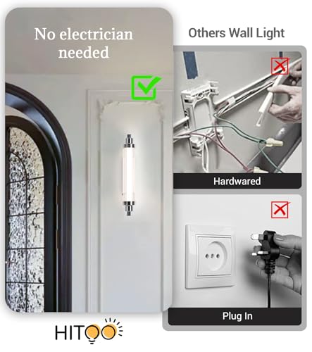 Image of Battery Operated Wall Sconce Set of 2 12000mAh Rechargeable Battery Powered Wall Light with Remote Dimmable LED Wall Lamp for Living Room,Bedroom,Hallway Bathroom, Mirror,Sliver