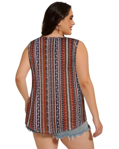 Image of Women Plus Size Tank Top Casual Summer Tops Loose Fit Sleeveless T Shirts Trendy Crewneck Tunic Tees 2026