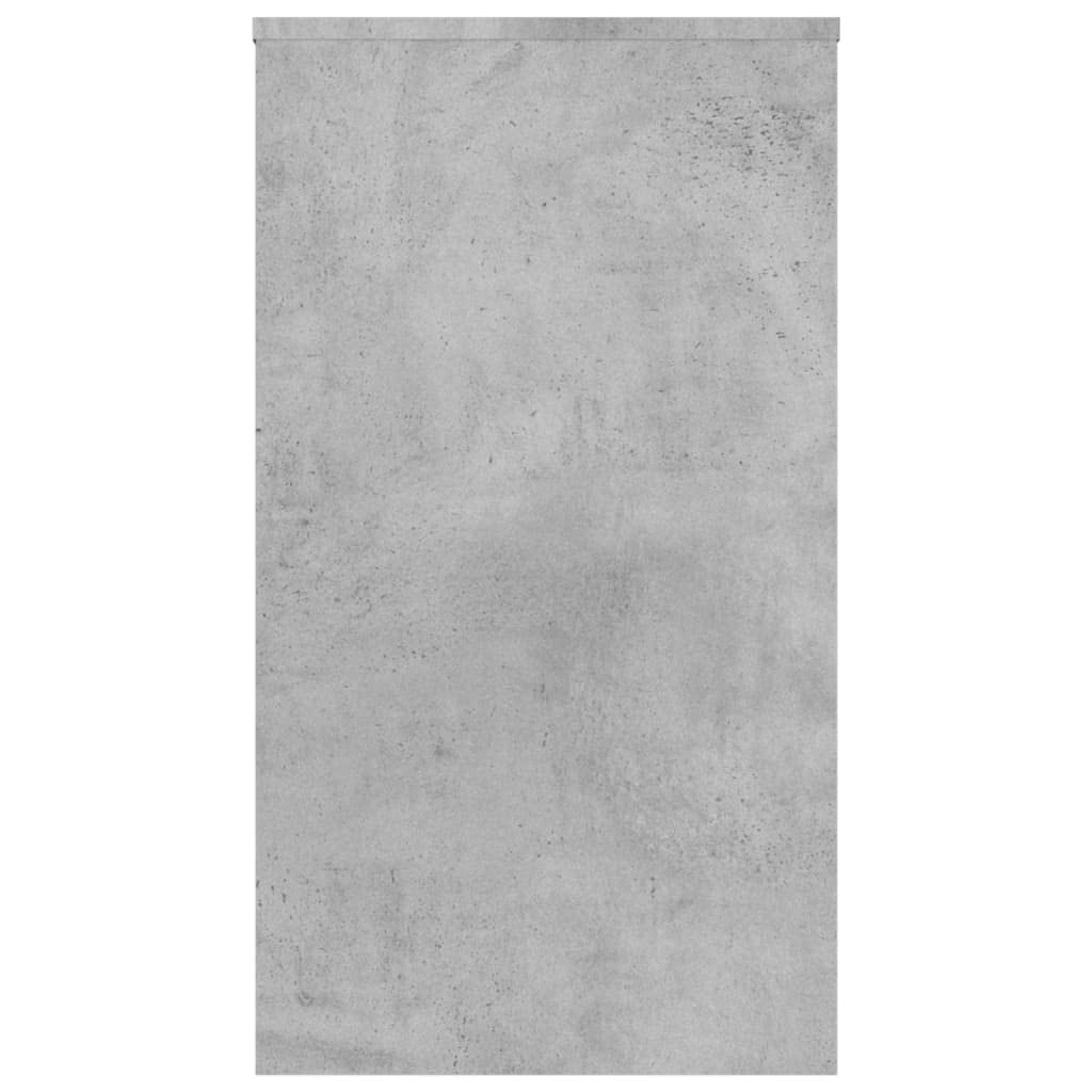 Scrivania grigio cemento in legno multistrato 90x40x72 cm, tavolo scrittoio salvaspazio con ripiano per computer e cassetto, mobile ufficio per smartworking e studio casa
