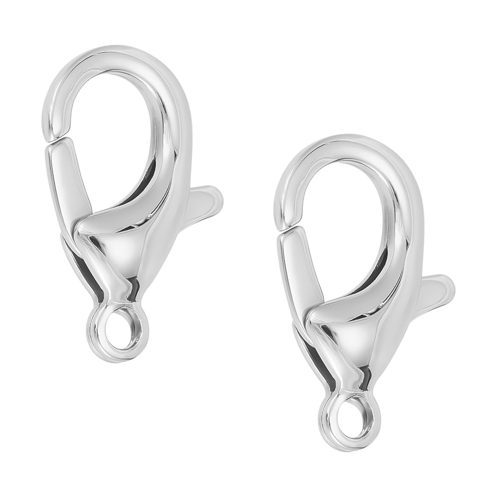 UNICRAFTALE 2 pz 316 Acciaio Inossidabile Aragosta Artiglio Catenacci Ganci A Forma di Goccia Terminale Connettoreusura per Gioielli Fai Da Te Fare 25x16x6mm, Hole 3 mm