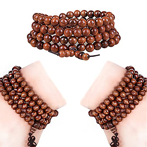 Mala Pulsera, Meditacion pulsera, Pulsera Cuentas Budistas, Collar De Tibetano De Cuentas, Pulsera Madera Mala, Cuentas De Oración Pulsera Mala, Para Meditación De Yoga Oración, 8mm,108Beads Cover