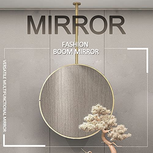 Miroir cosmétique moderne doré rond 70cm pour agrandir une pièce