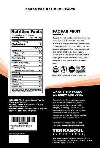Terrasoul Superfoods Organic Baobab Fruit Powder, 12 Ounces - Image 3