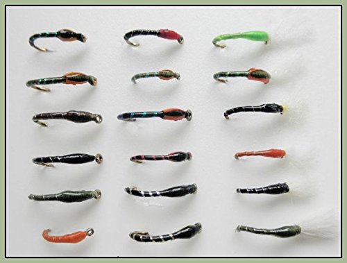 Epoxy Buzzer Trout fishing Flies, 18 Pack of Mixed Colours,Choice of Sizes