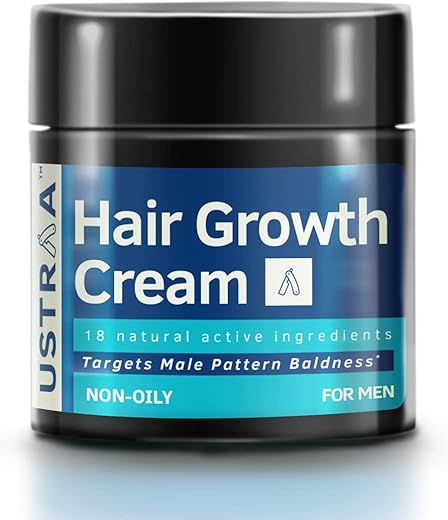 USTRAA Hair Growth Cream with Onion Extract, Neelbhringadi, Blackseed Oil – Helps boost hair growth, Prevents hair fall – No Parabens, No Mineral…