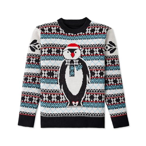 IFFEI Weihnachtspullover Herren Novelty Rundhals Ugly Christmas...