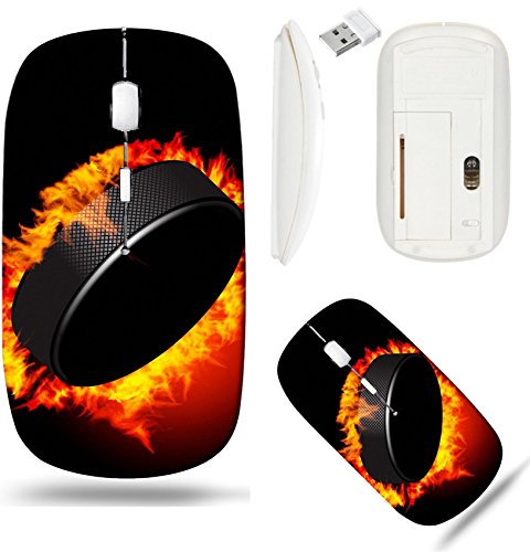 Liili Wireless Mouse White Base Travel 2.4G Wireless Mice with USB Receiver, Click