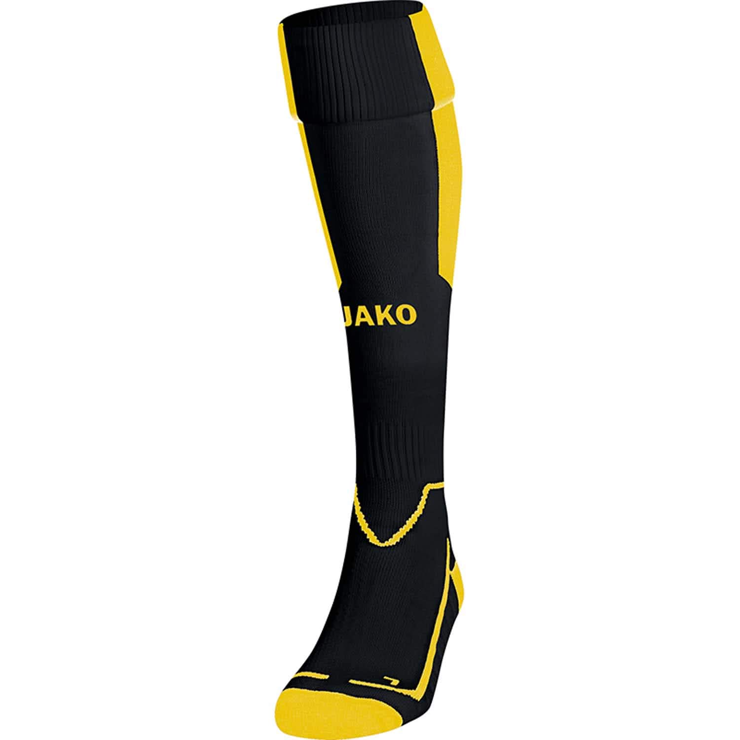 JAKO Lazio Socks Unisex Socks - Black/Citro, 2 (31-34)