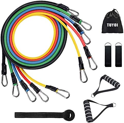 TUYOI Exercise Resistance Bands Set,Home Gym Equipment Men For Home Workouts Resistance Training