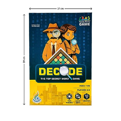 Image of Decode The Top Secret Word Board Game for Kids & Adults | Fun Guessing & Communication Game | Builds Teamwork & Social Skills | Family Party Game | Ages 7+.