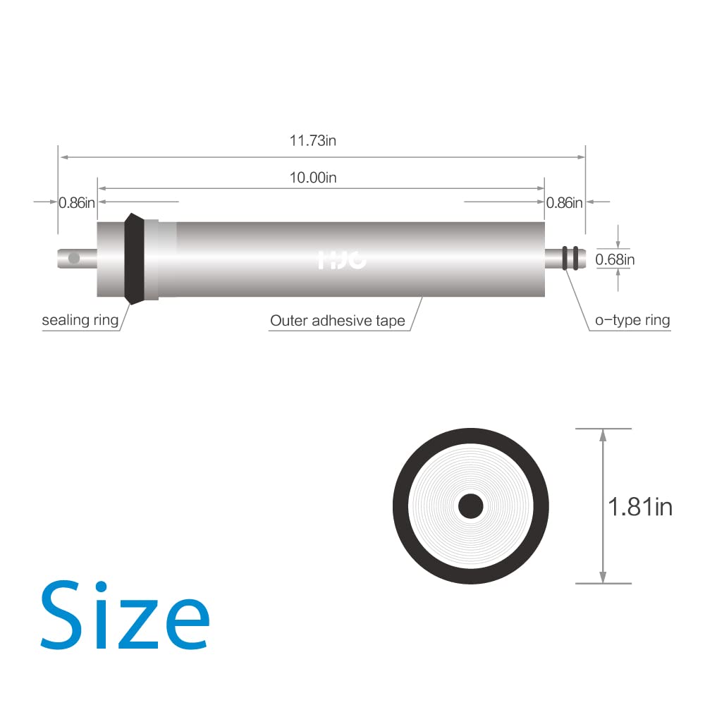 Membrana de ósmosis inversa 75GPD Filtro de agua de repuesto para sistema de ósmosis inversa de 11.75 x 1.75 pulgadas bajo el fregadero, purificación de agua para casa, tasa de desalinización