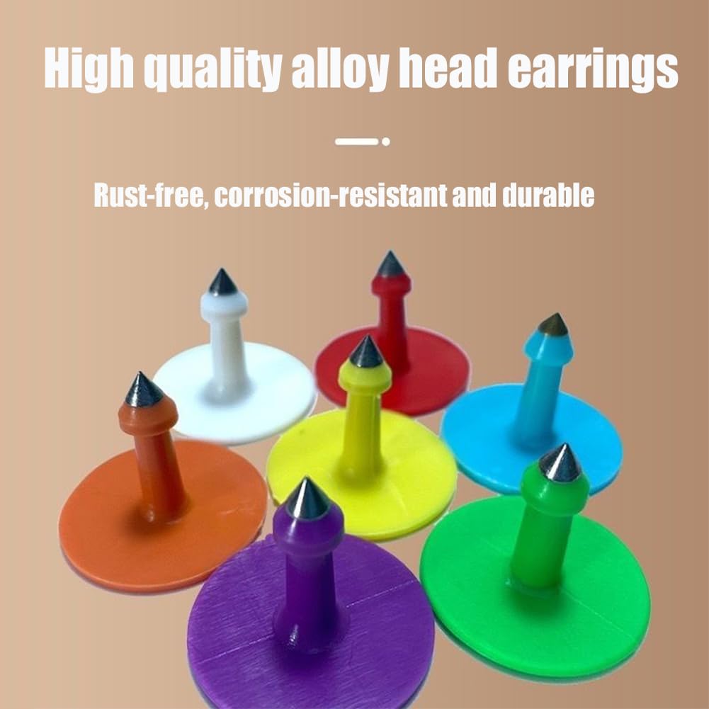 100 marche auricolari per bestiame con numeri tondi 001-1000 adatte per suini, ovini e bovini (verde/viola/rosso/bianco/giallo/blu/arancione) blu 001-100