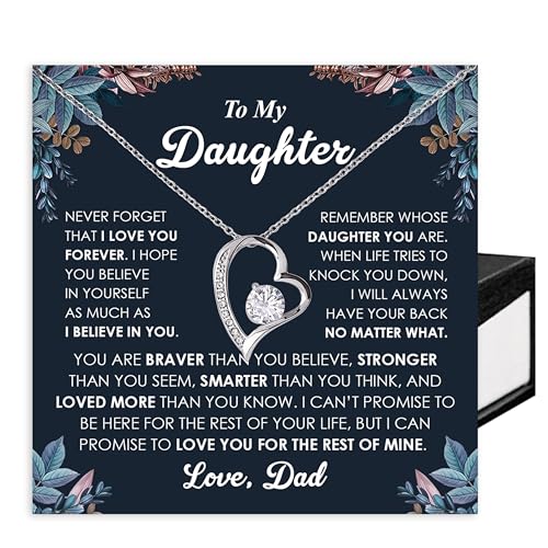 Love Knot Necklace From Dad - Gift For Daughter's Birthday