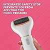 Amope Pedi Perfect Electric Callus Remover Foot File w/ Diamond Crystals, Pedicure Tool for Feet, Removes Hard & Dead Skin, Feet Scrubber & Buffer, Splashproof, w/ Extra Coarse Roller Head, 1 Count