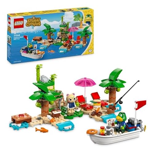 LEGO Animal Crossing Kapp’n’s Island Boat Tour, Buildable Creative Toy for 6 Plus Year Old Kids, Girls & Boys, Features 2 Minifigures from the Video Game Series Including Marshal, Birthday Gift 77048