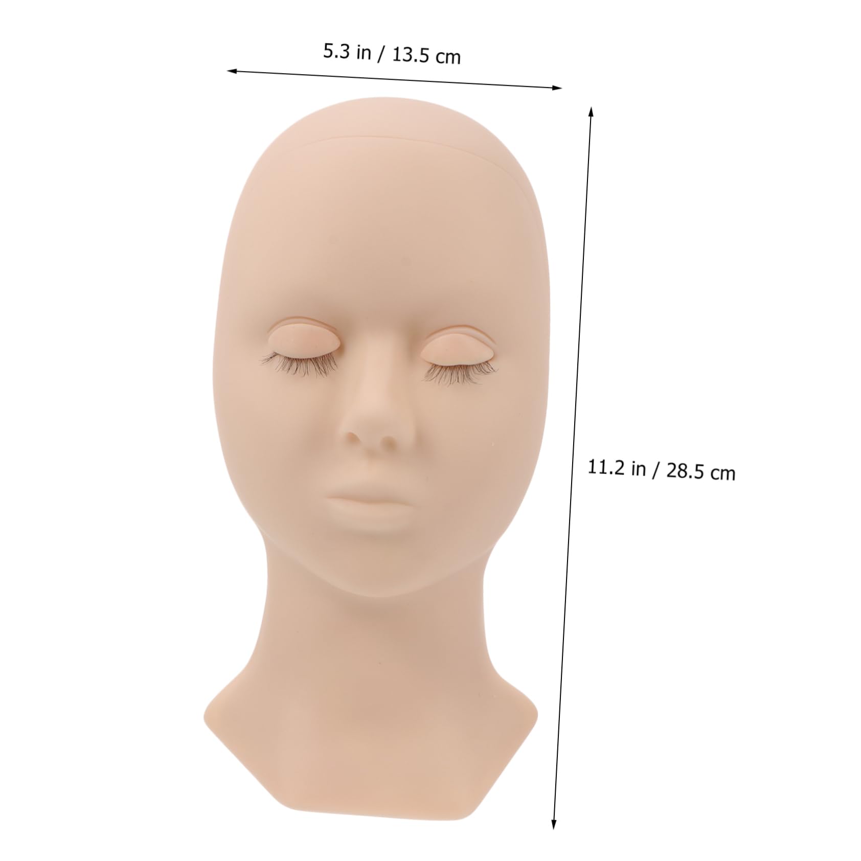 Cabeza de Maniquí para Práctica de Extensión de Pestañas en Silicona
