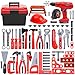 ikaufen Kids Tool Set, 68 Piece Toddler Tool Set with Tool Box & Electric Toy Drill, Pretend Play Tools Construction Tool Set for Kids, Toy Tool Set for Boys Girls Kids 3 4 5 6 Years Old