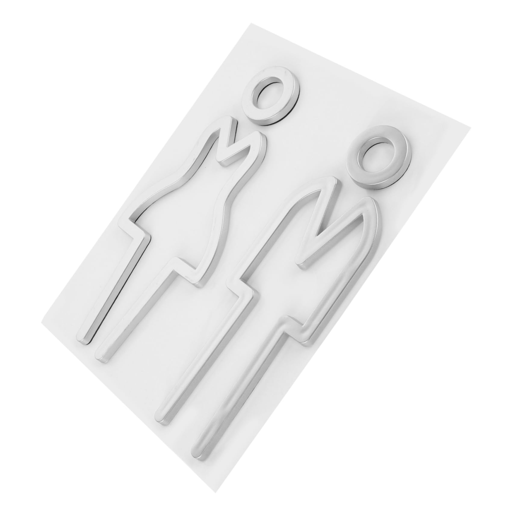 Panneau de Toilettes Métal Wc Signalétique Salle de Bain Marqueurs Identification