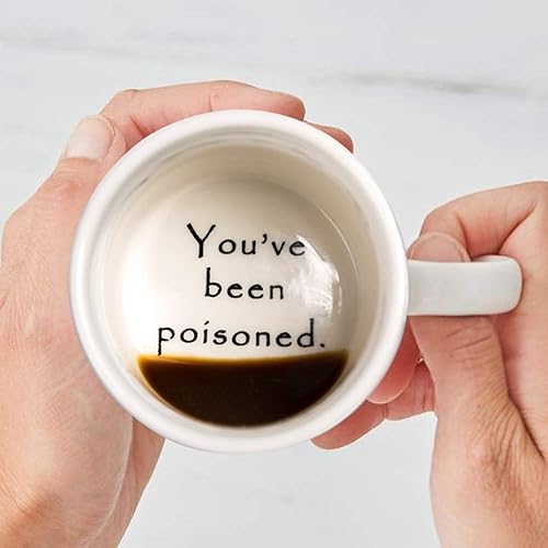 Miniatura 4 de FLY SPRAY Taza de café divertida con texto en inglés "You'VE BEEN POISONED", tazas de bebida creativas, broma única, gran idea de regalo para