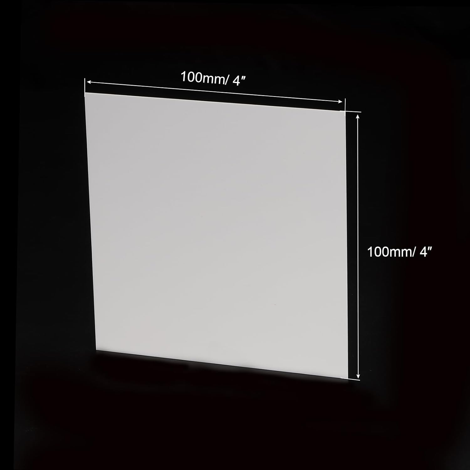 PATIKIL Alumina Ceramic Sheet Square Cooling Pad Insulating Sheet 2pcs High Hardness for MOS Transistor 100x100x1mm(4x4x0.04")