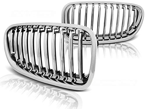 Front Grill Compatible with BMW 5 Series F10 F11 Saloon Touring 2010 2011 2012 2013 2014 RS-121 Front Central Sport GrillReplacement Kidney Grille Grill Chrome