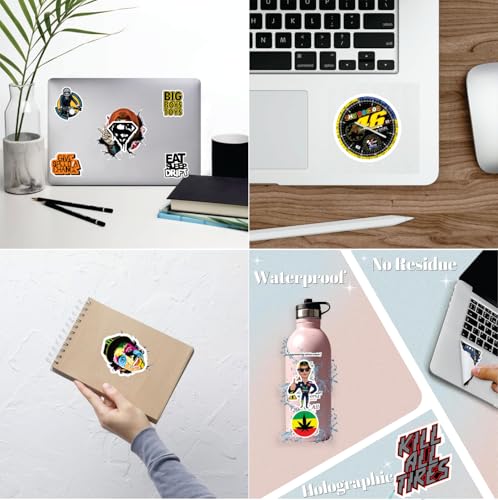 Image of Graphixdesign Decals Sticker 30 Pack Random Sticker for Skateboard Helmet Laptop Bicycle Hypebeast Bike Guitar Stickers ((Sticker A 30x60 cm))