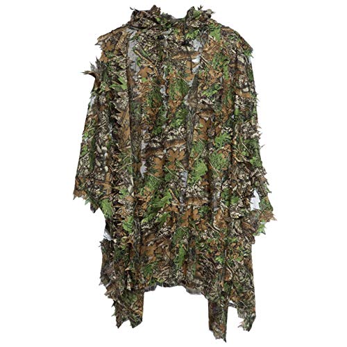 VIGAN 3D Camo Bionic Leaf Camouflage Jungle Hunting Ghillie Suit Set Woodland Sniper Birdwatching Poncho Ghillie Suit