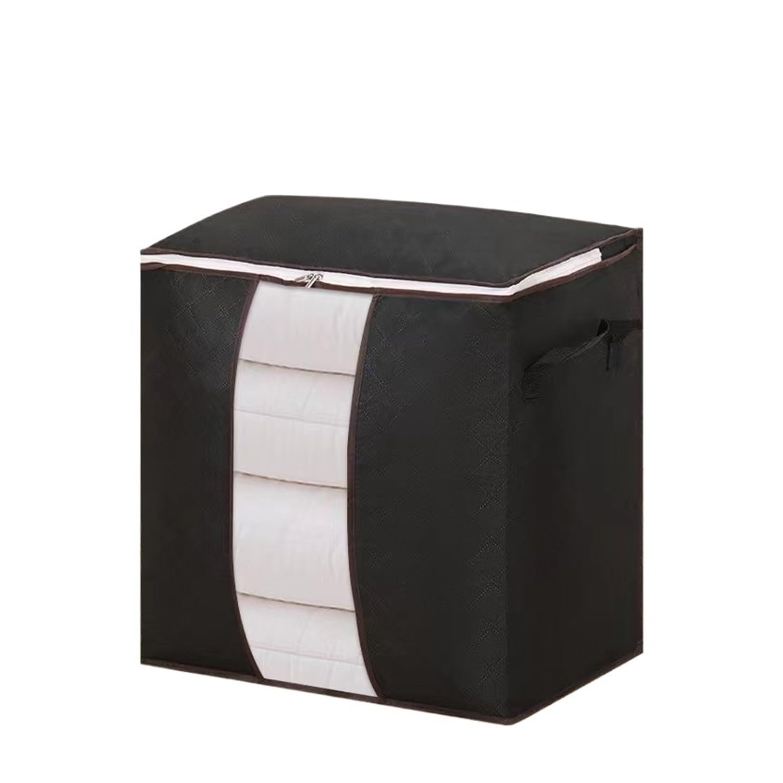 RRYPBOVG Foldable Blanket Storage Bags 3PCS Clothes Storage Bins Foldable Closet Organizer Storage Containers With Handles Thick Fabric For Clothing Blanket(Black2)